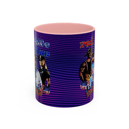 rw&b lives matter - Accent Mug (purple wave)