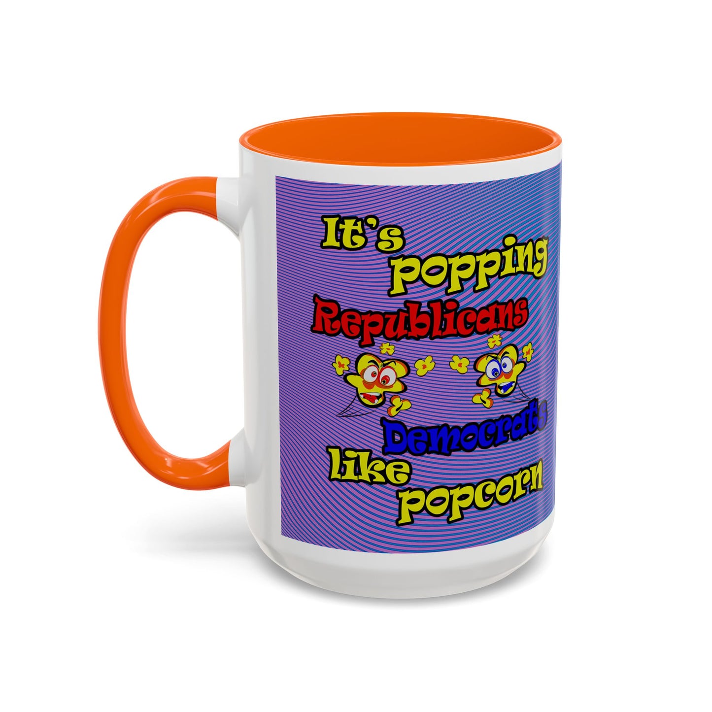 popping like popcorn - Accent Mug (light blue-purple wave)