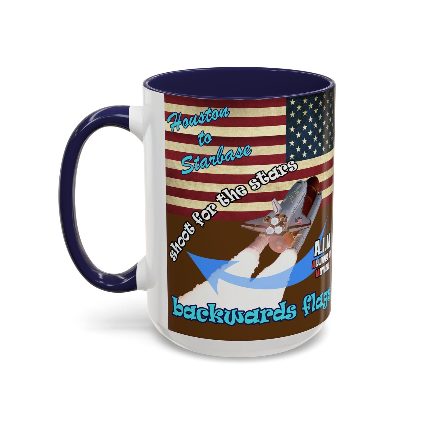 shoot for the stars - Accent Mug (brown)