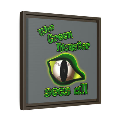 green monster - framed canvas art (dark grey)