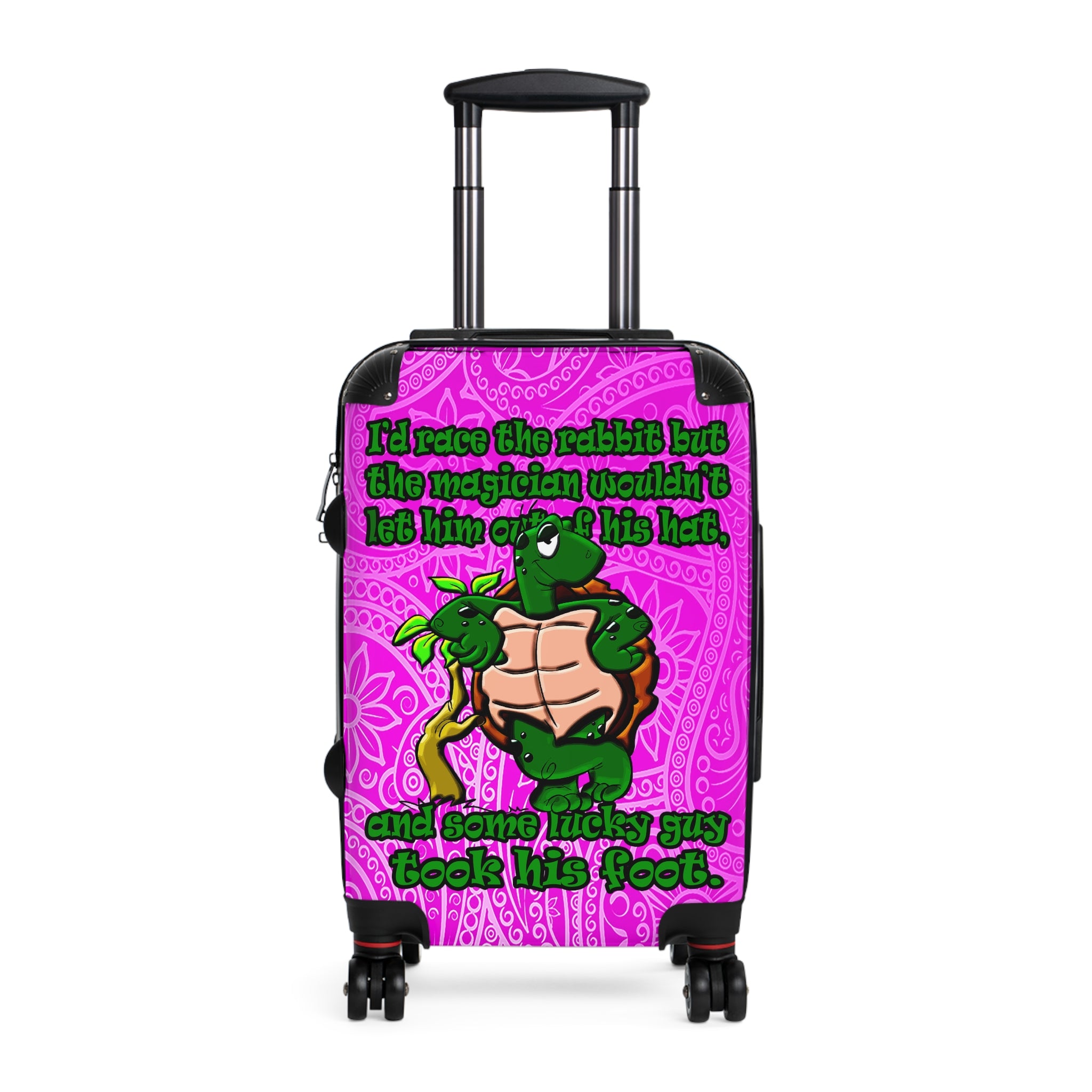 turtle race - Suitcase (pink swirl)