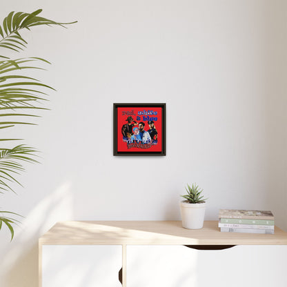 rw&b lives matter - framed canvas art (red)