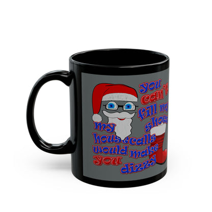santa's shoes - Black Mug (dark grey)