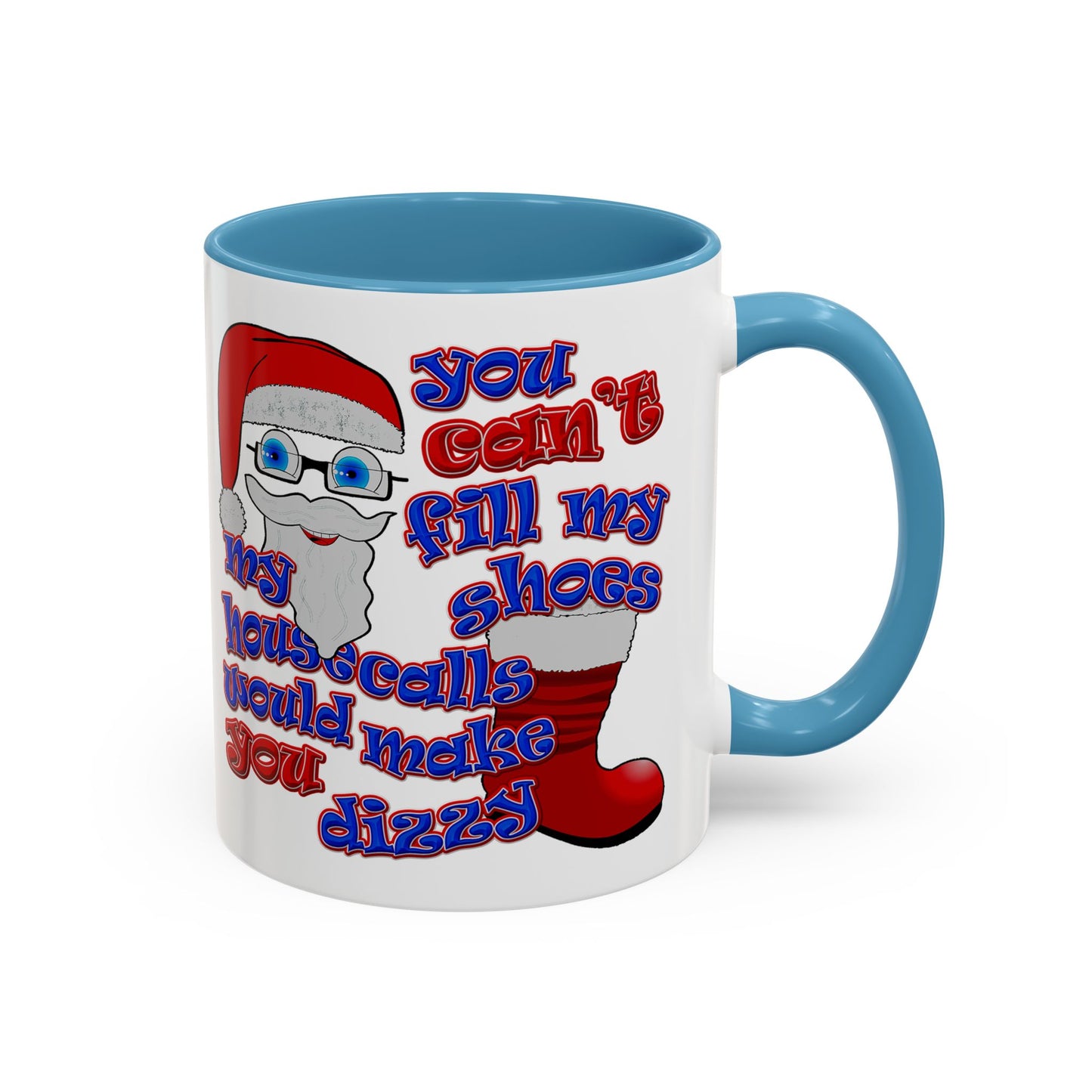 santa's shoes - Accent Mug (white)