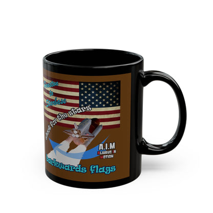 shoot for the stars - Black Mug (brown)