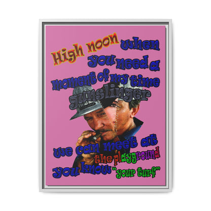 high noon - framed canvas art (light pink)
