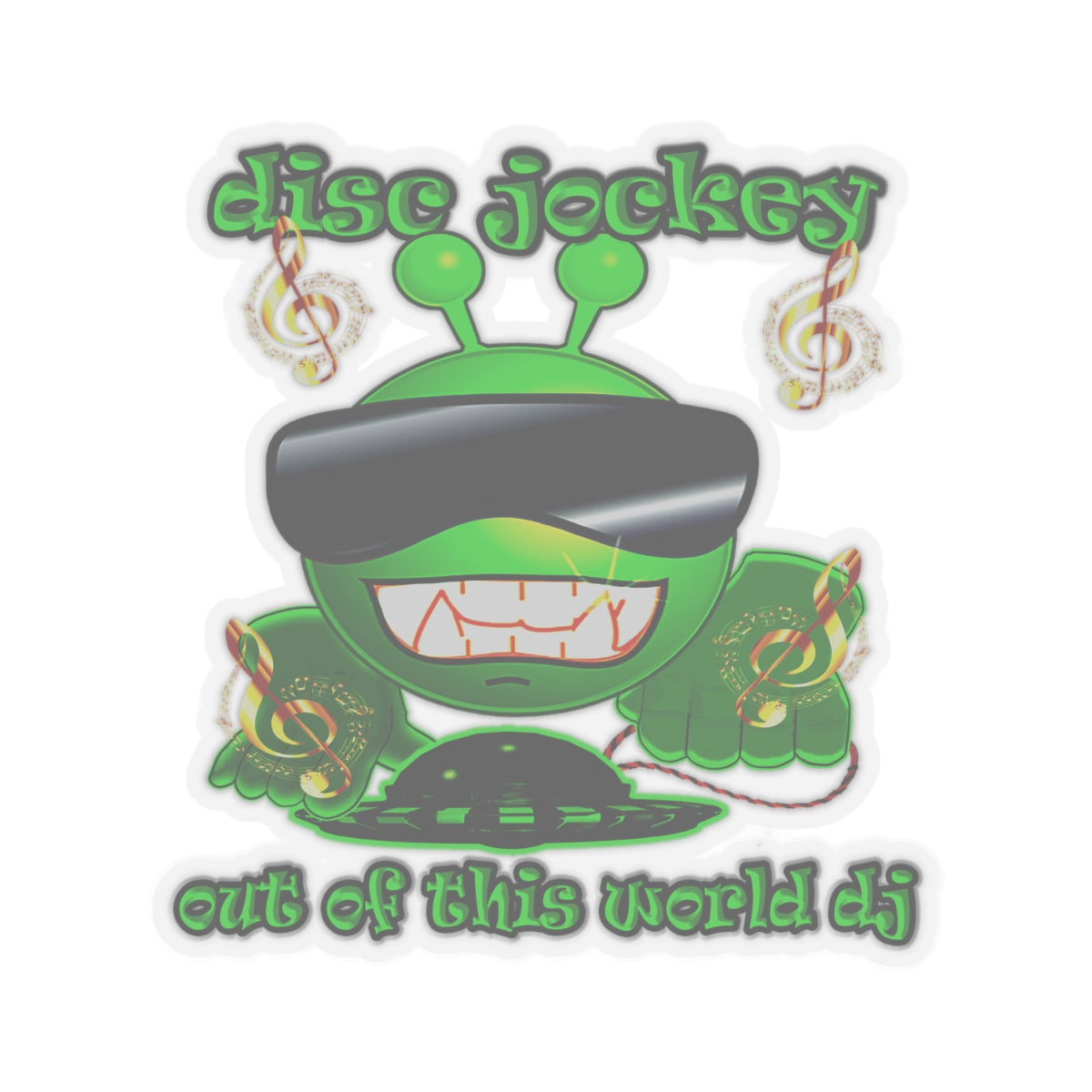 disc jockey - Kiss-Cut Stickers