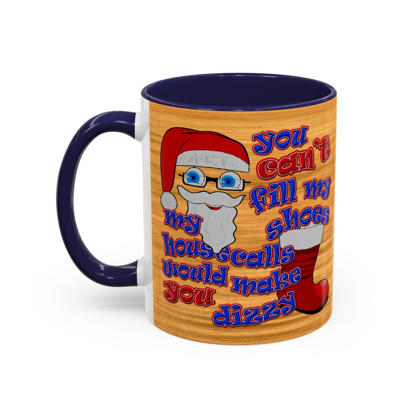santa's shoes - Accent Mug (butterscotch wood finish)