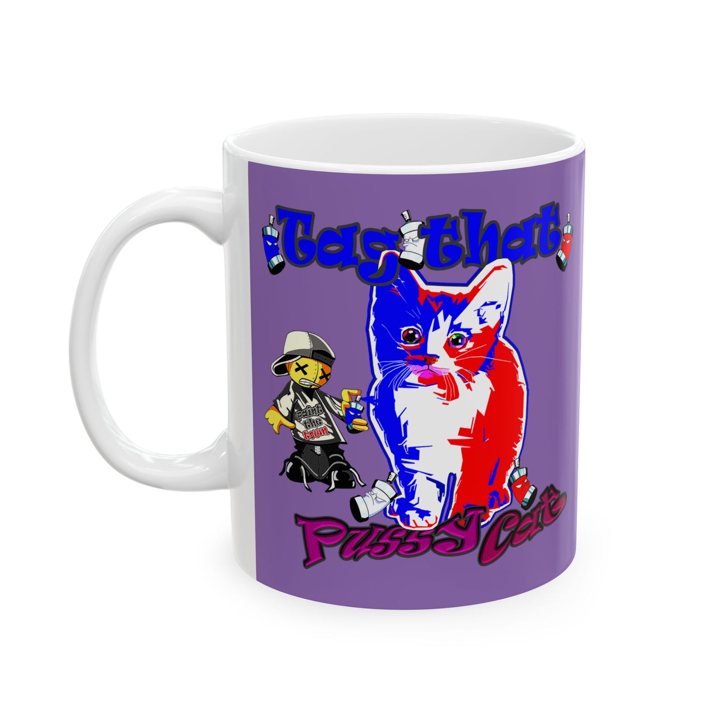 tag that - White Mug (light purple)