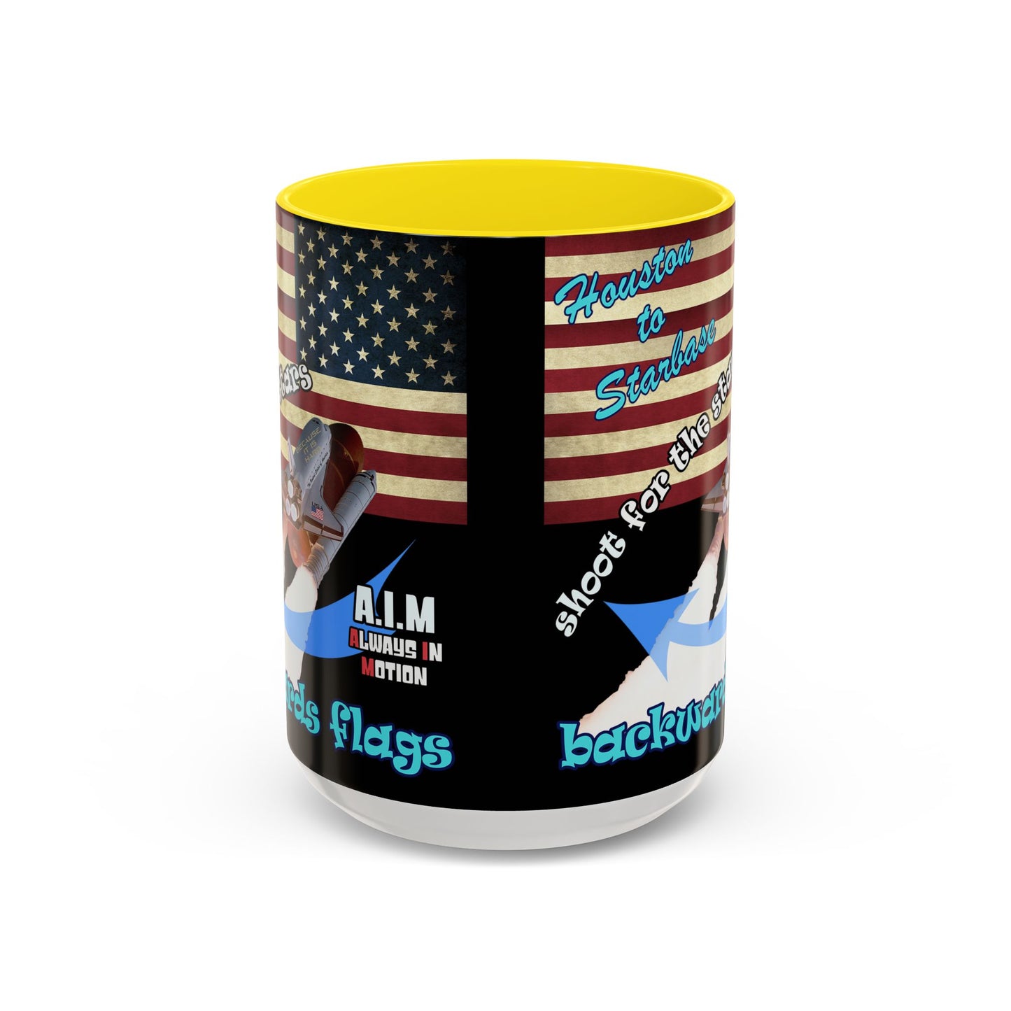 shoot for the stars - Accent Mug (black)