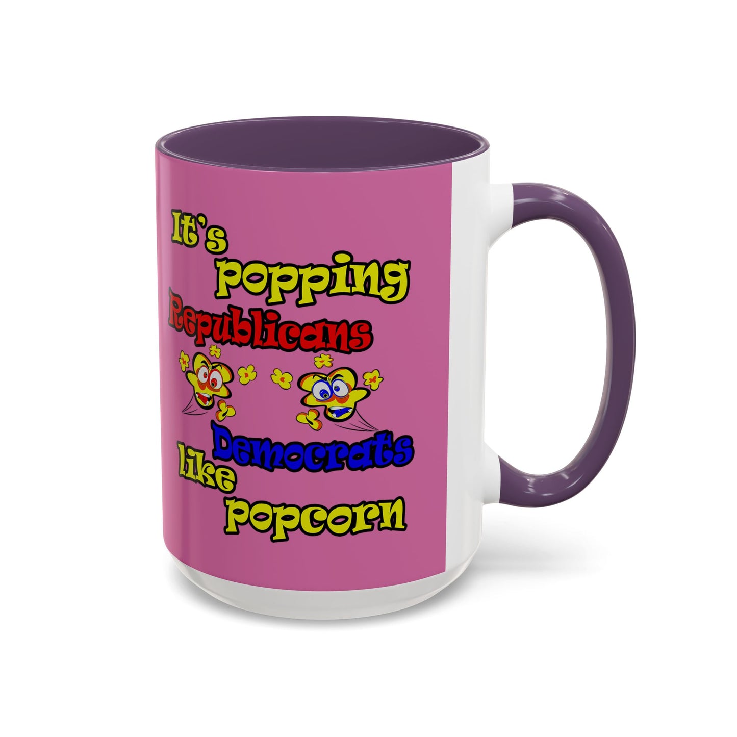 popping like popcorn - Accent Mug (light pink)