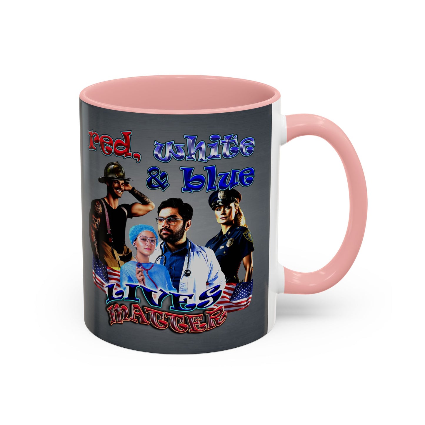 rw&b lives matter - Accent Mug (grey-light grey)