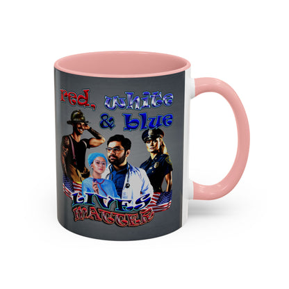 rw&b lives matter - Accent Mug (grey-light grey)