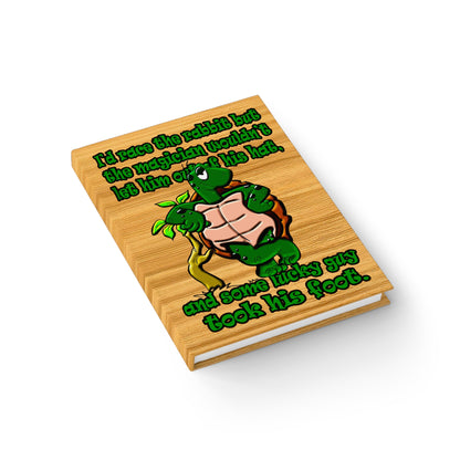 turtle race - journal-lined (butterscotch wood finish)