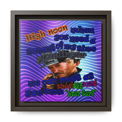 high noon - framed canvas art (purple wave)
