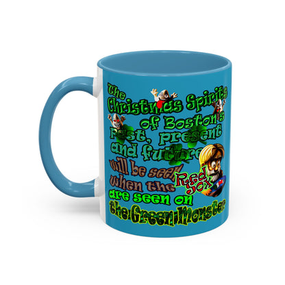 christmas spirits of boston - Accent Mug (turquoise)
