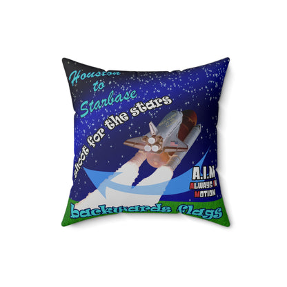 shoot for the stars - Spun Polyester Square Pillow - ('snoops' background)