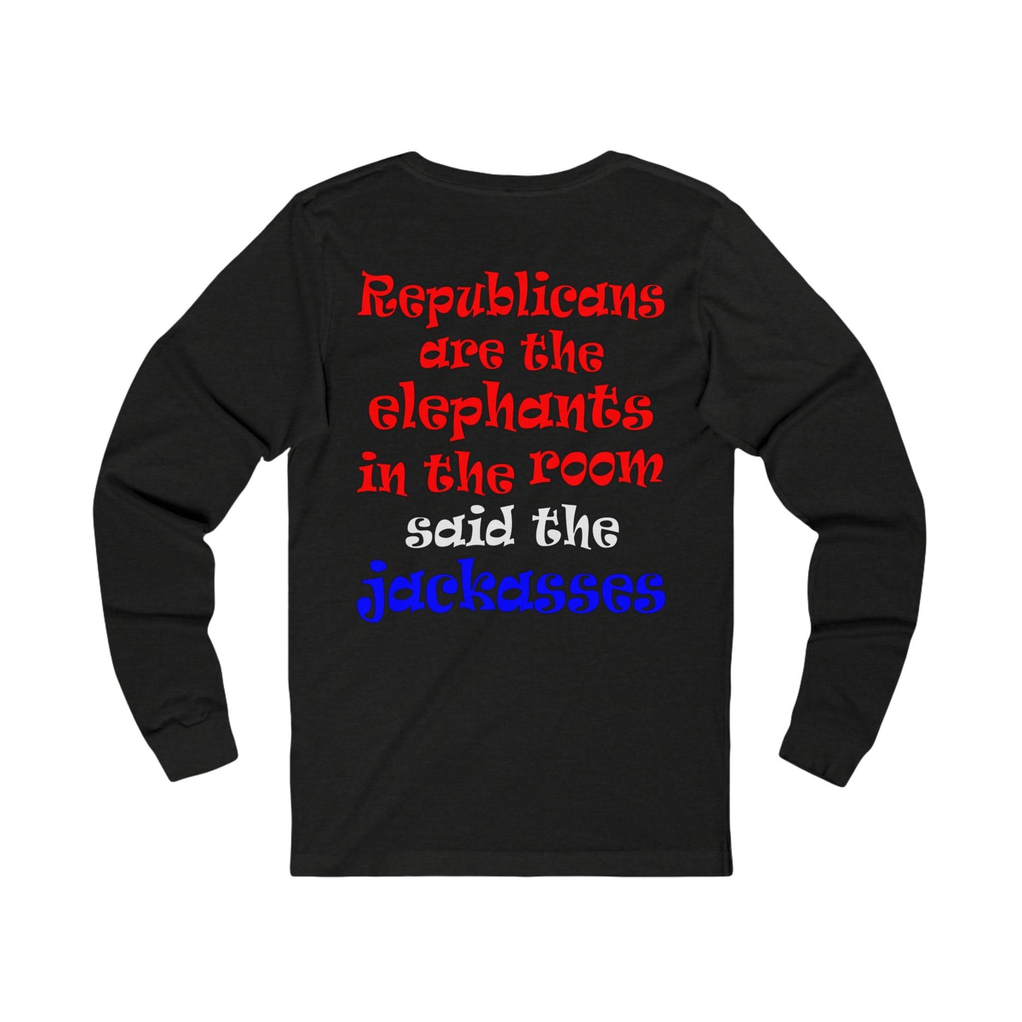 donkeys and elephants - Unisex Jersey Long Sleeve Tee