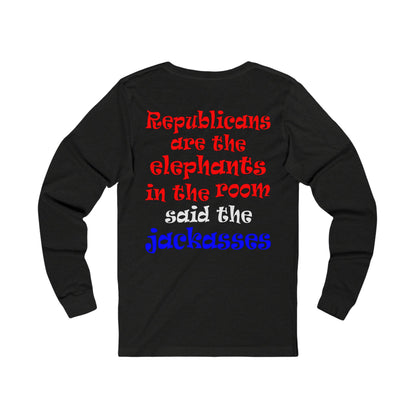donkeys and elephants - Unisex Jersey Long Sleeve Tee