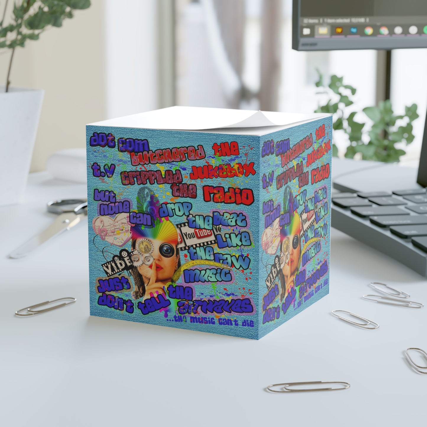 drop the beat - note cube (faded blue)