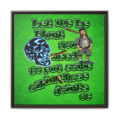 og - framed canvas art (green turf)