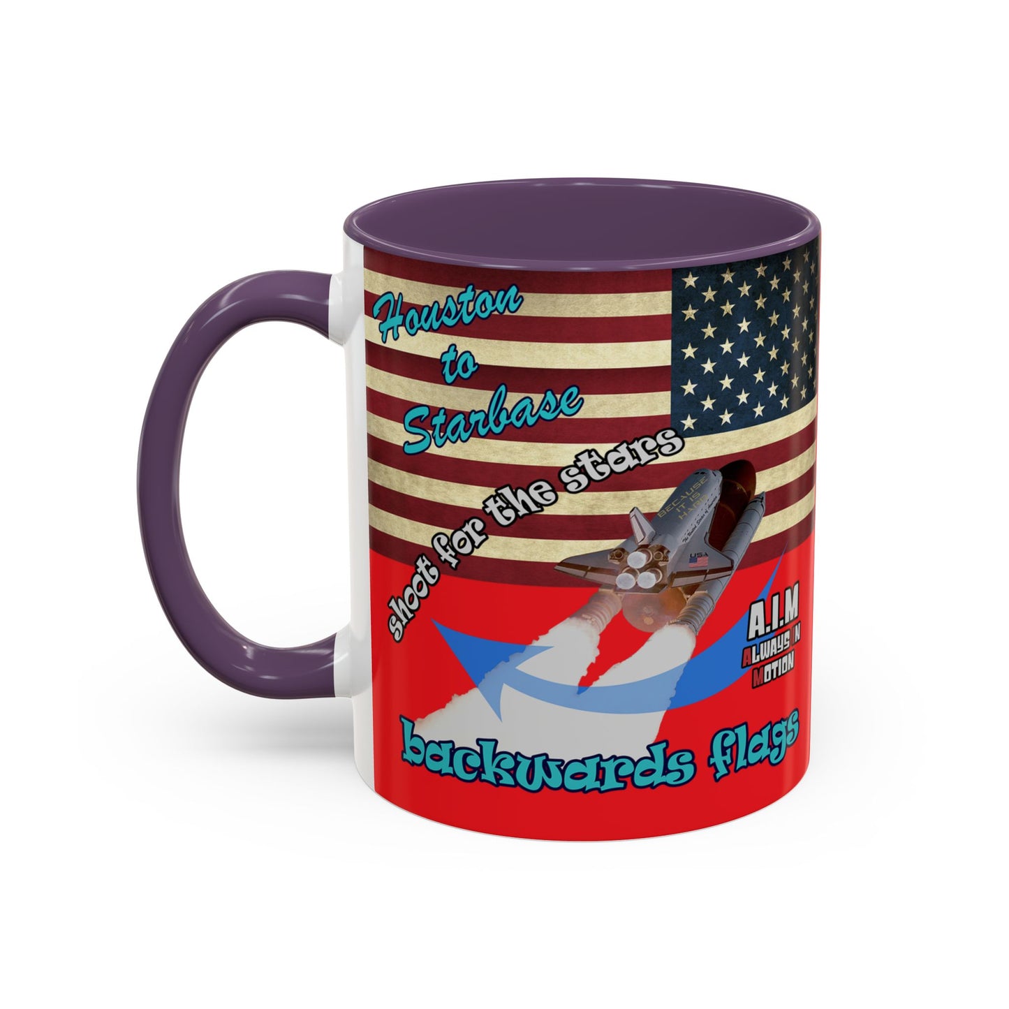 shoot for the stars - Accent Mug (red)