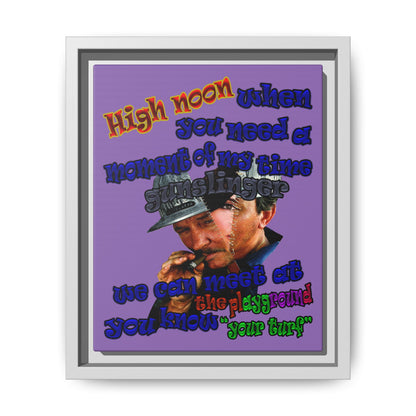 high noon - framed canvas art (light purple)
