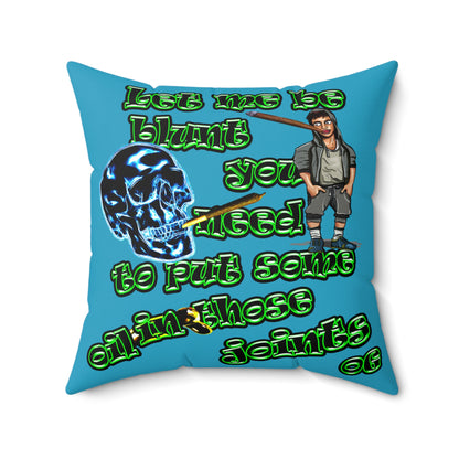 og - Spun Polyester Square Pillow - (turquoise)