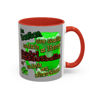 celtics logo - Accent Mug (light grey)