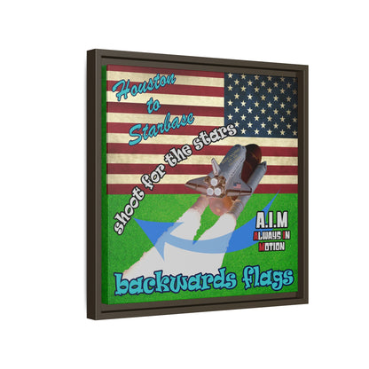 shoot for the stars - framed canvas art (green turf)