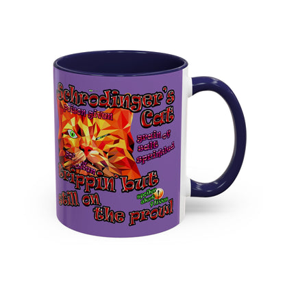 schrodinger's cat - Accent Mug (light purple)