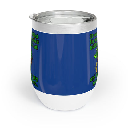 turtle race - Chill Wine Tumbler (dark blue)