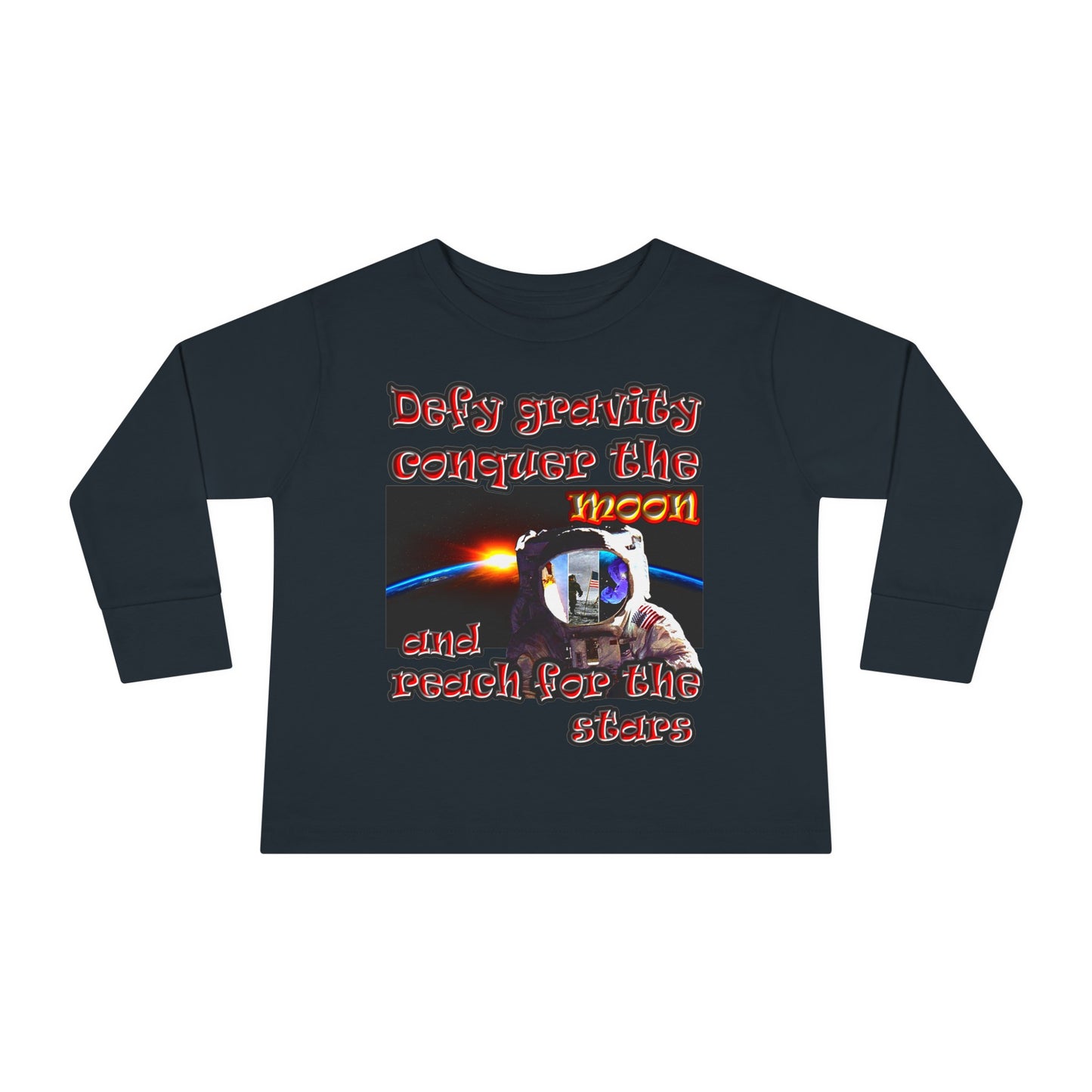 defy conquer reach - Toddler Long Sleeve Tee