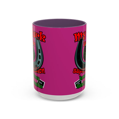 my luck - Accent Mug (pink)
