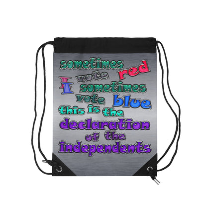 declaration of the independents - Drawstring Bag (brushed nickel)