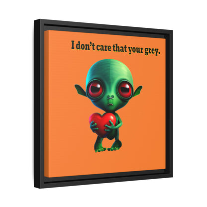 I don't care that your grey - framed canvas art (crusta)