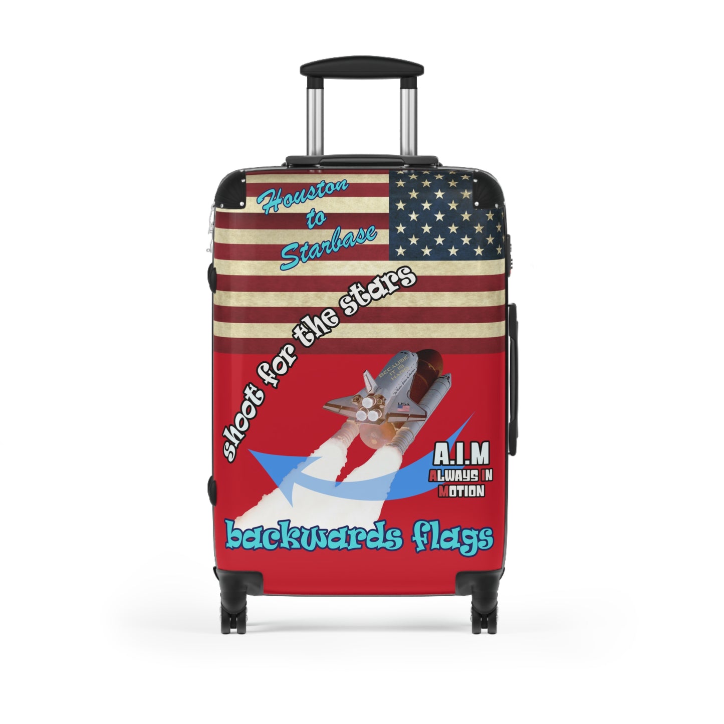 shoot for the stars - Suitcase (dark red)