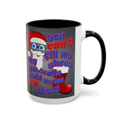 santa's shoes - Accent Mug (grey-light grey)