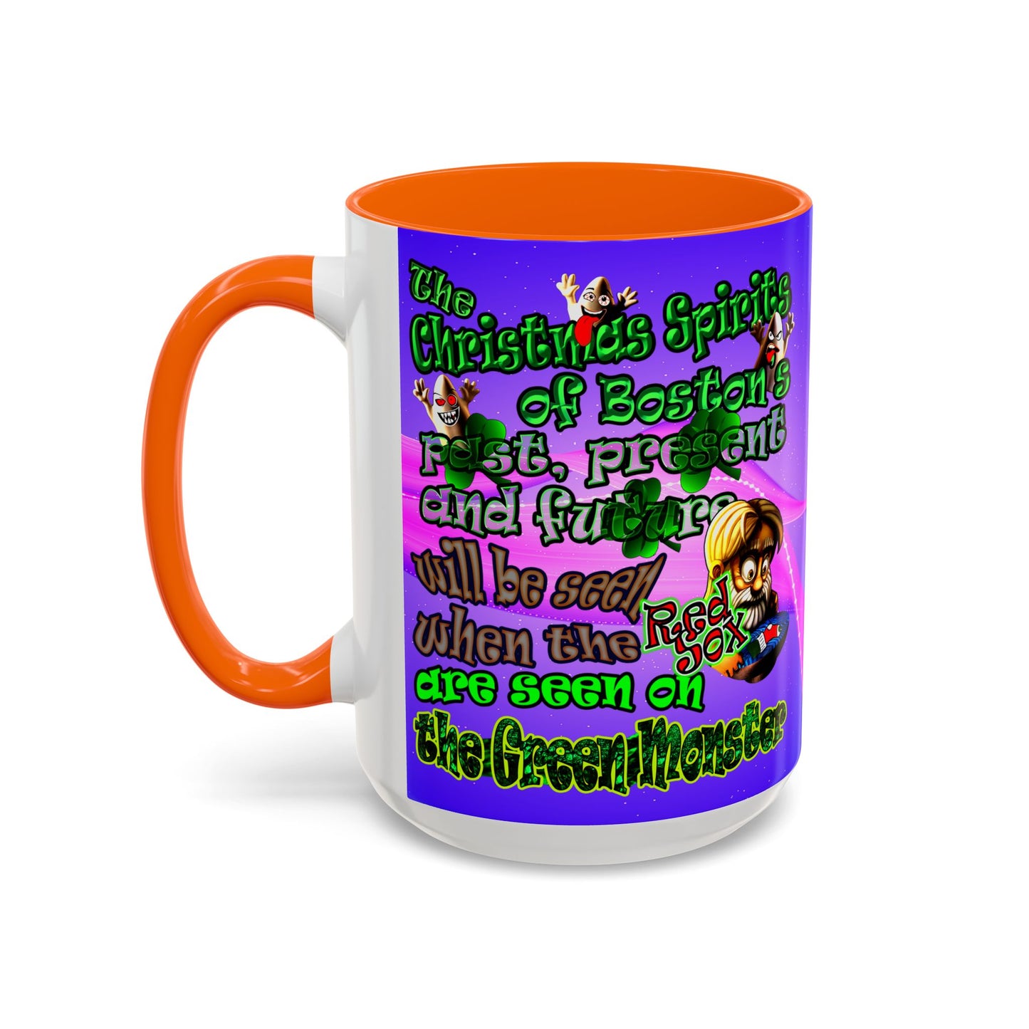 christmas spirits of boston - Accent Mug (purple-pink wave)