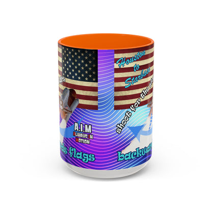 shoot for the stars - Accent Mug (purple wave)