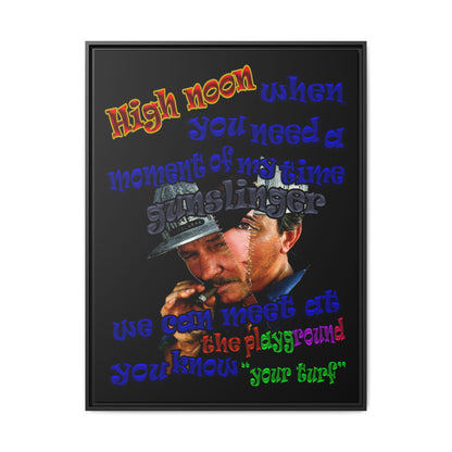 high noon - framed canvas art (black)