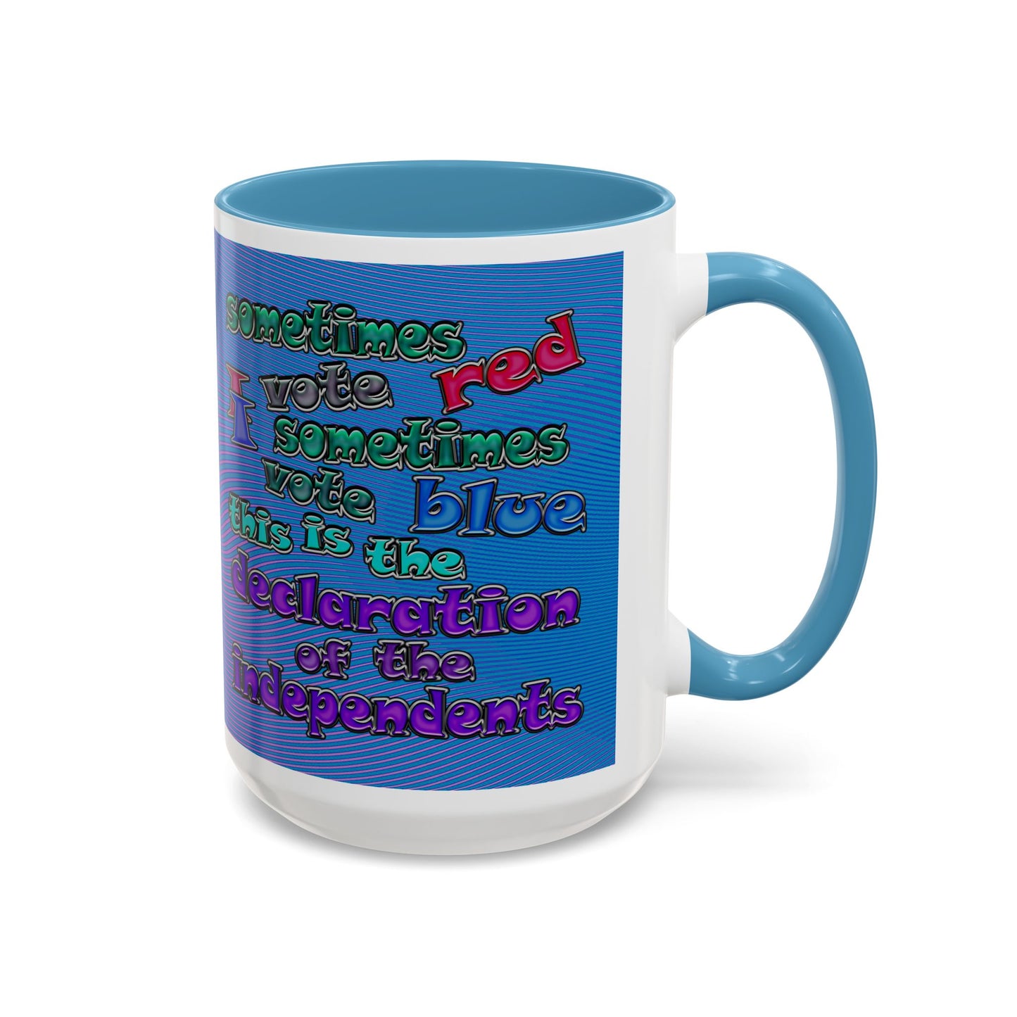 declaration of the independents - Accent Mug (light blue-purple wave)