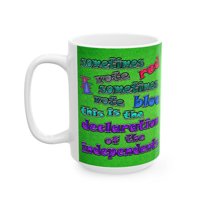 declaration of the independents - White Mug (green turf)