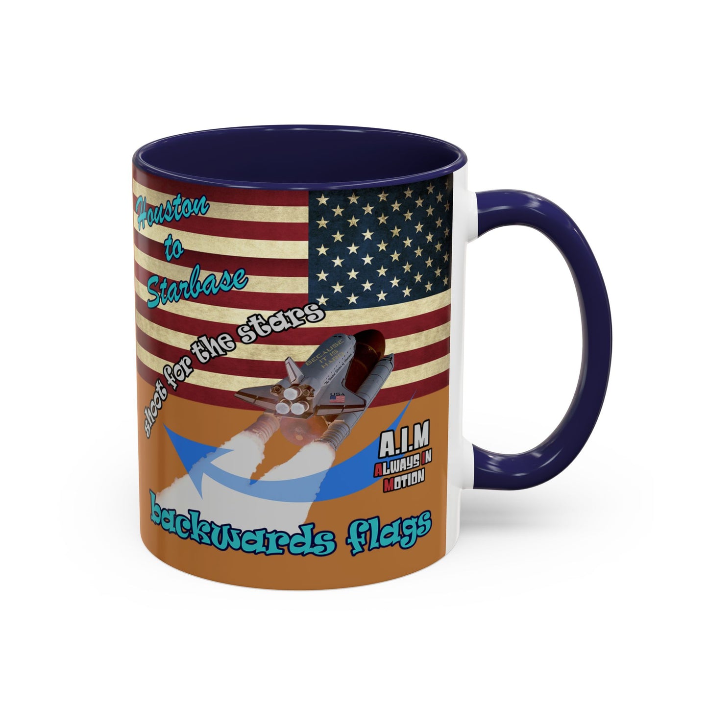 shoot for the stars - Accent Mug (light brown)