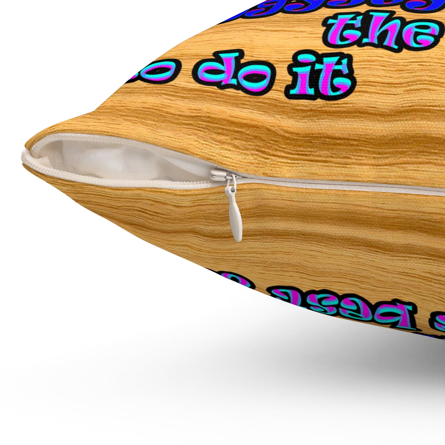 doggystyle - Spun Polyester Square Pillow - (butterscotch wood finish)