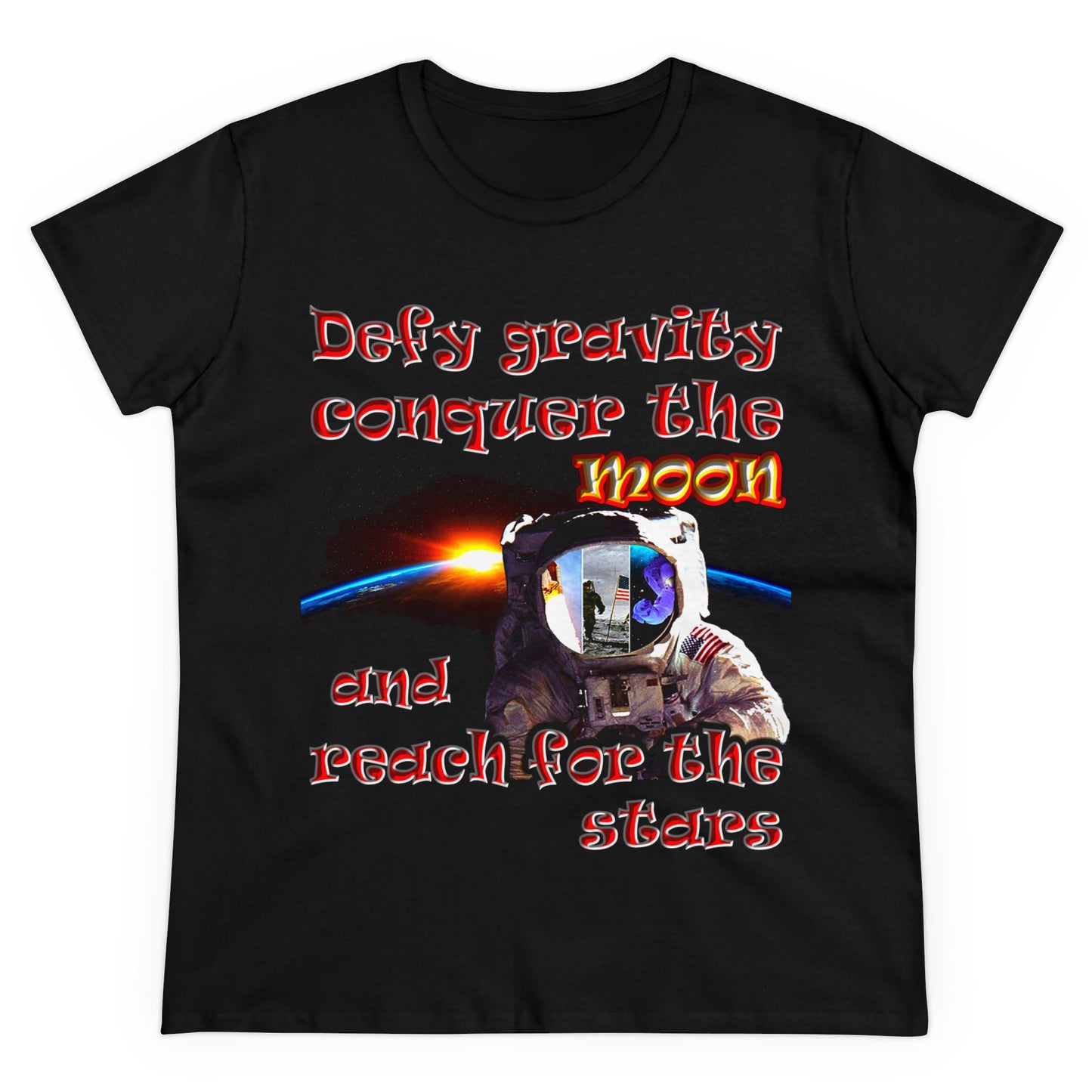 defy conquer reach - Women's Midweight Cotton Tee