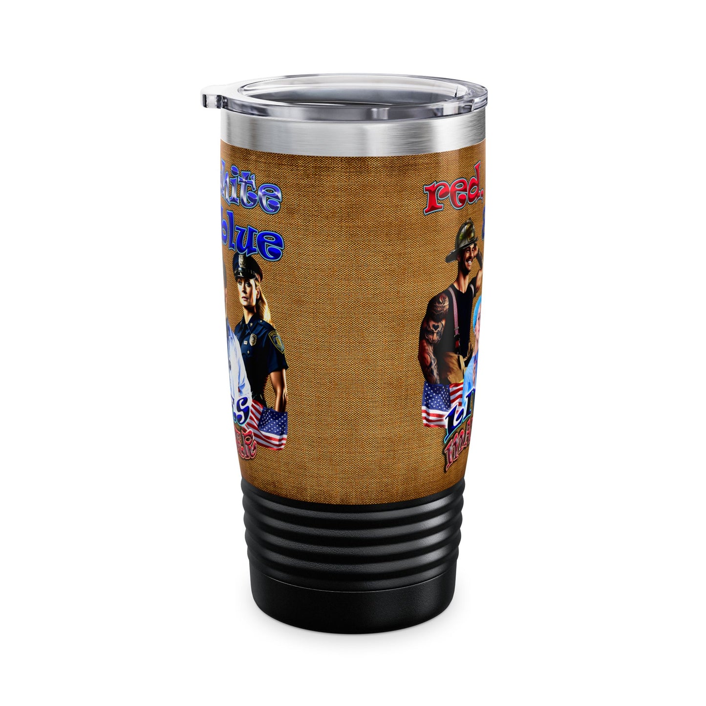 rw&b lives matter - Ringneck Tumbler, 20oz (brown papyrus)