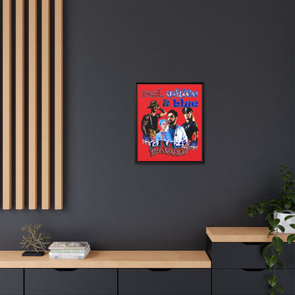 rw&b lives matter - framed canvas art (red)