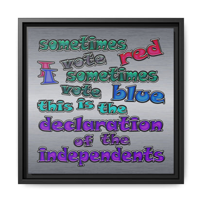 declaration of the independents - framed canvas art (brushed nickel)