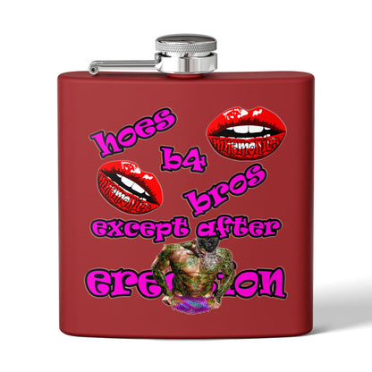 hoes b4 bros - Stainless Steel Flask